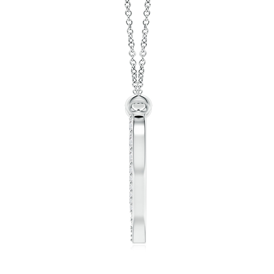 1.3mm HSI2 Diamond Wavy Heart Pendant in P950 Platinum side 1
