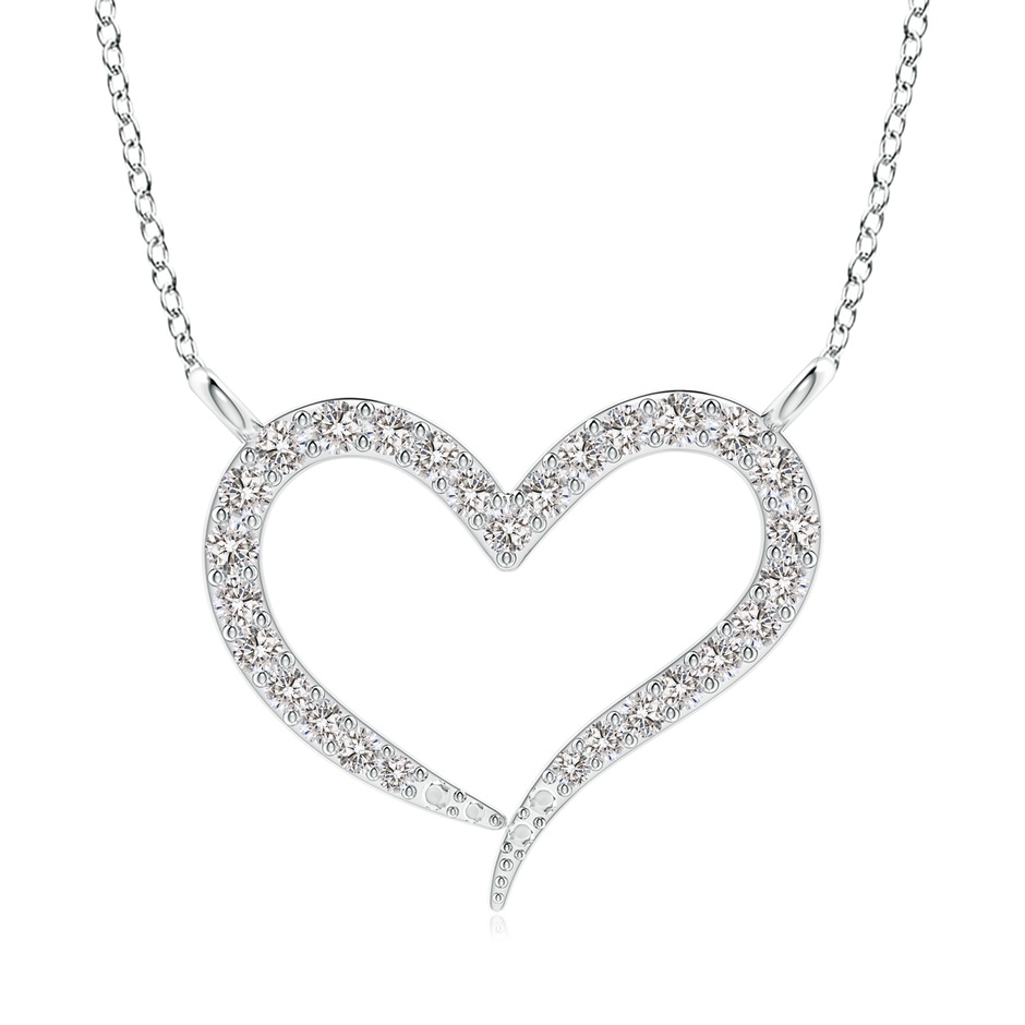 1.3mm IJI1I2 Diamond Wavy Heart Pendant in P950 Platinum 
