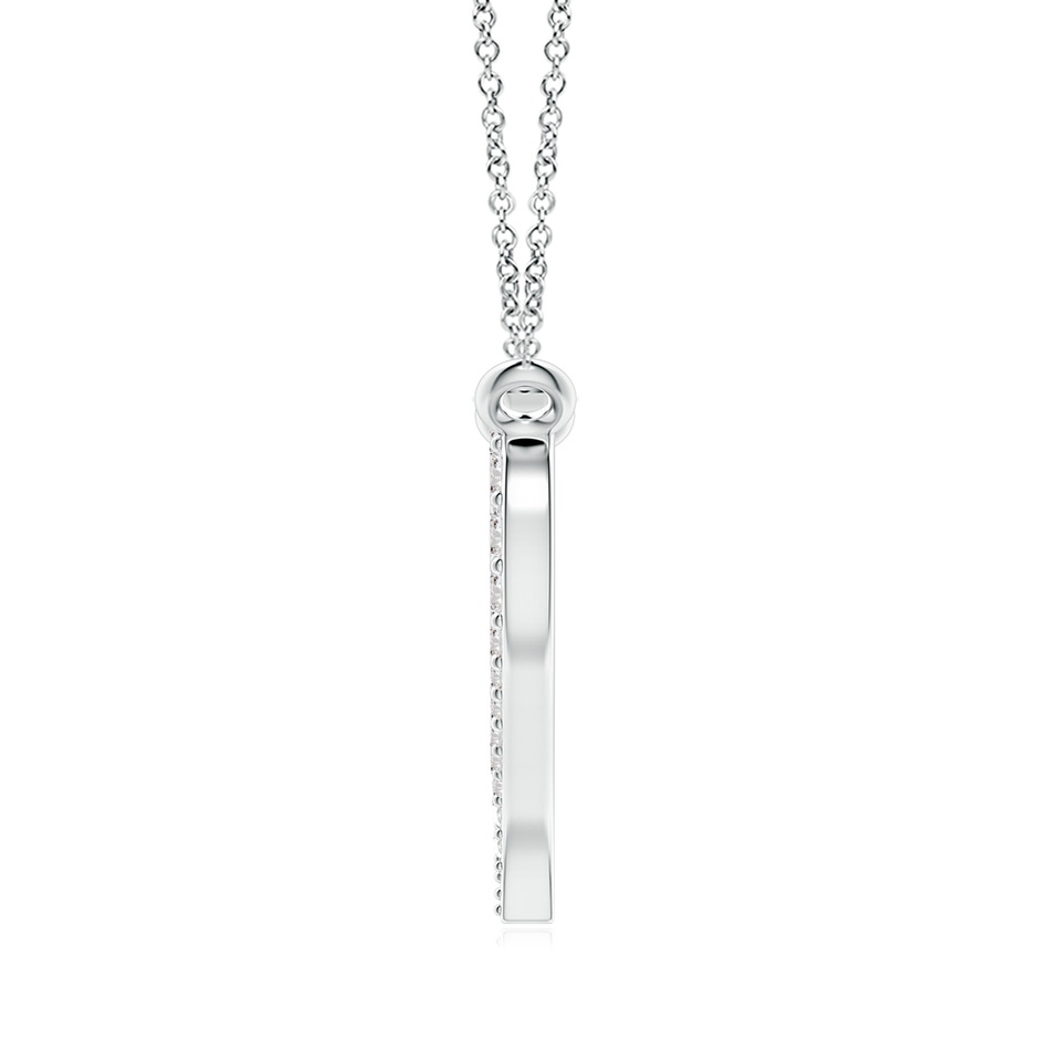 1.3mm IJI1I2 Diamond Wavy Heart Pendant in P950 Platinum side 1