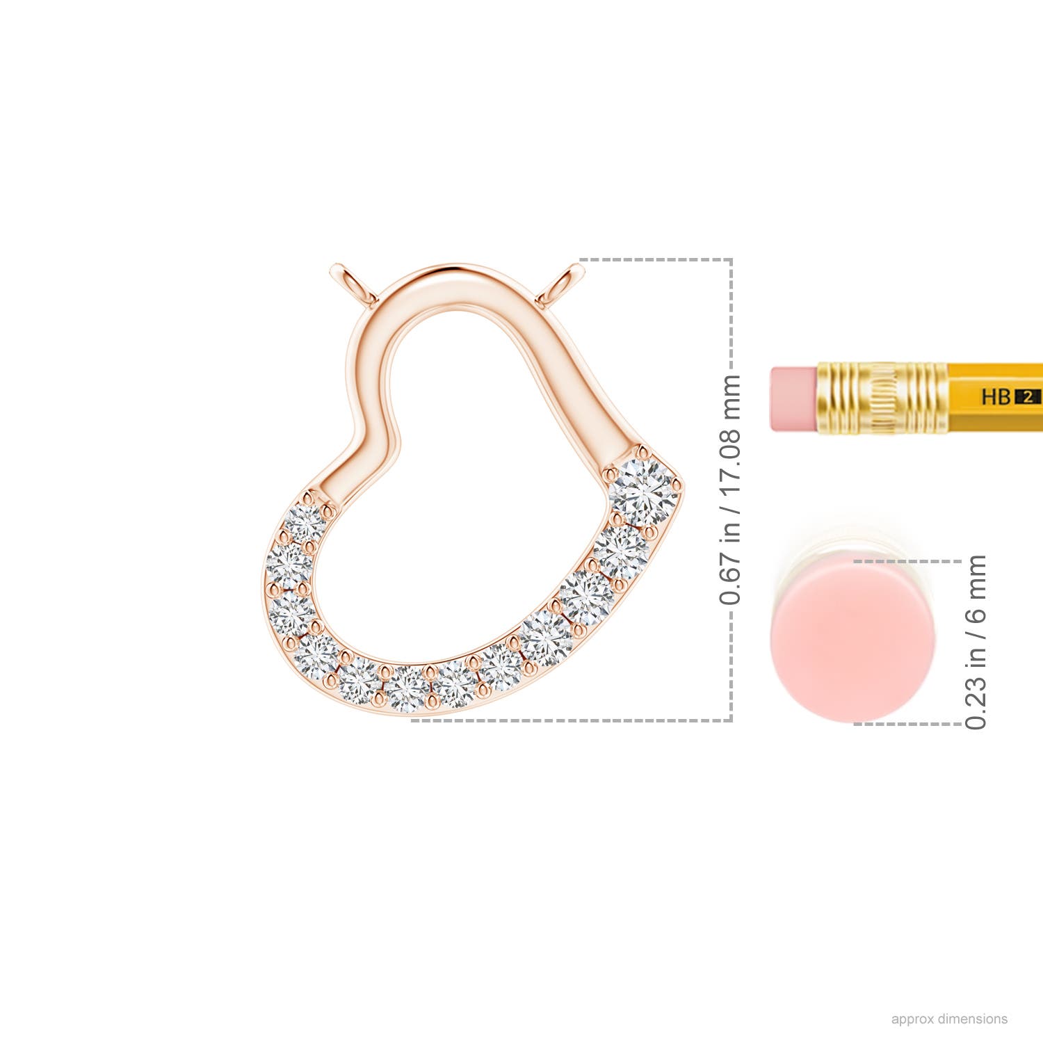 H, SI2 / 0.34 CT / 14 KT Rose Gold