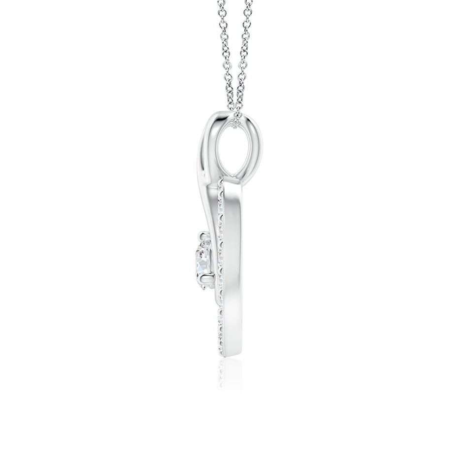 2.8mm GVS2 Diamond Heart Pendant with Infinity Loop in P950 Platinum side 199