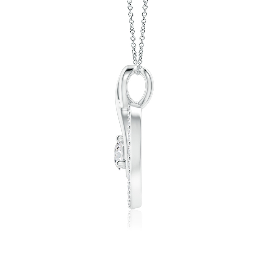 2.8mm HSI2 Diamond Heart Pendant with Infinity Loop in P950 Platinum side 199