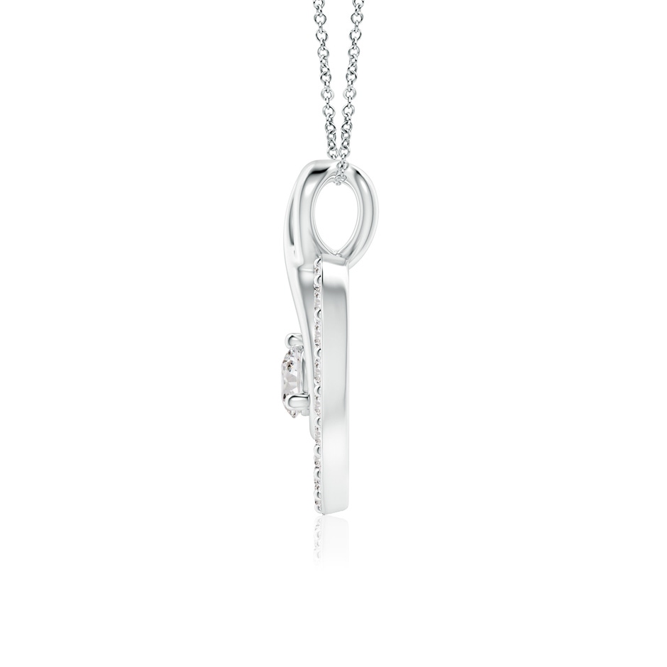 2.8mm IJI1I2 Diamond Heart Pendant with Infinity Loop in White Gold side 199