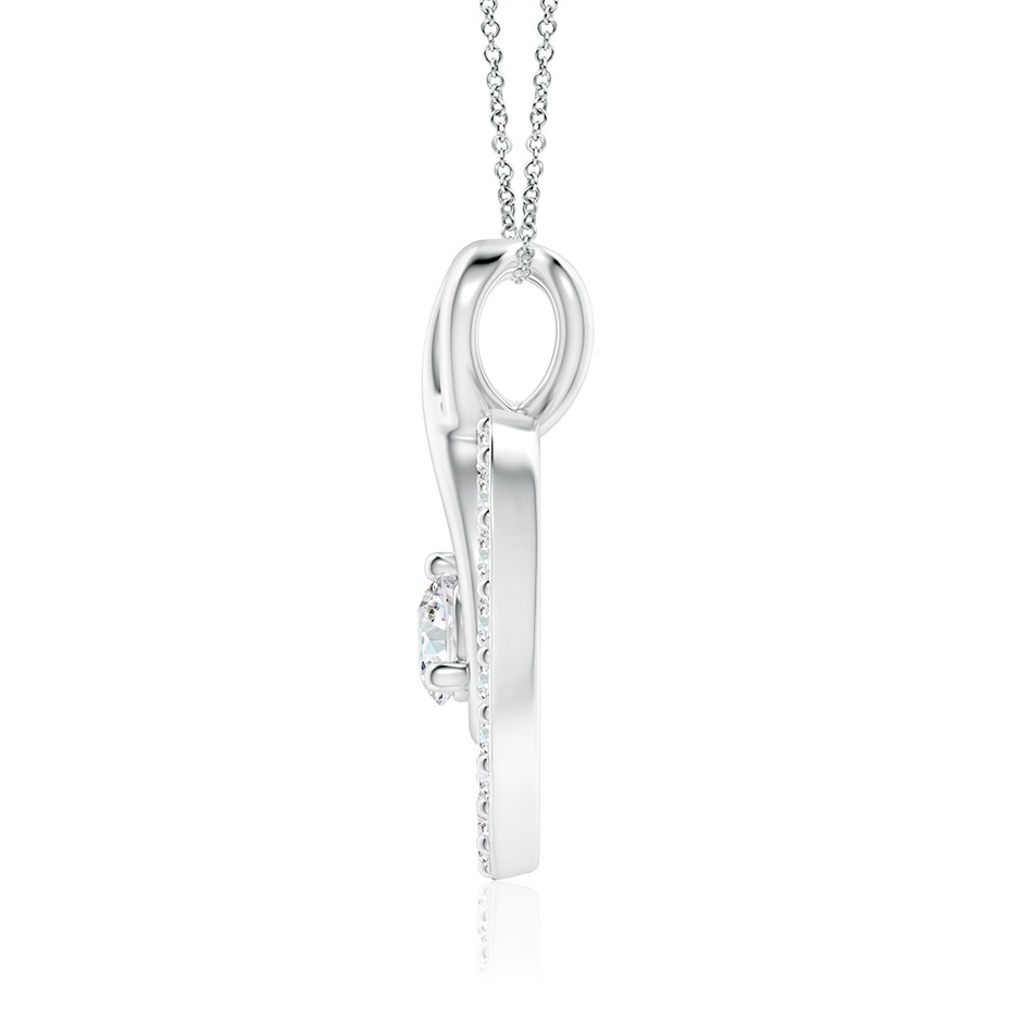 3.3mm GVS2 Diamond Heart Pendant with Infinity Loop in P950 Platinum side 199