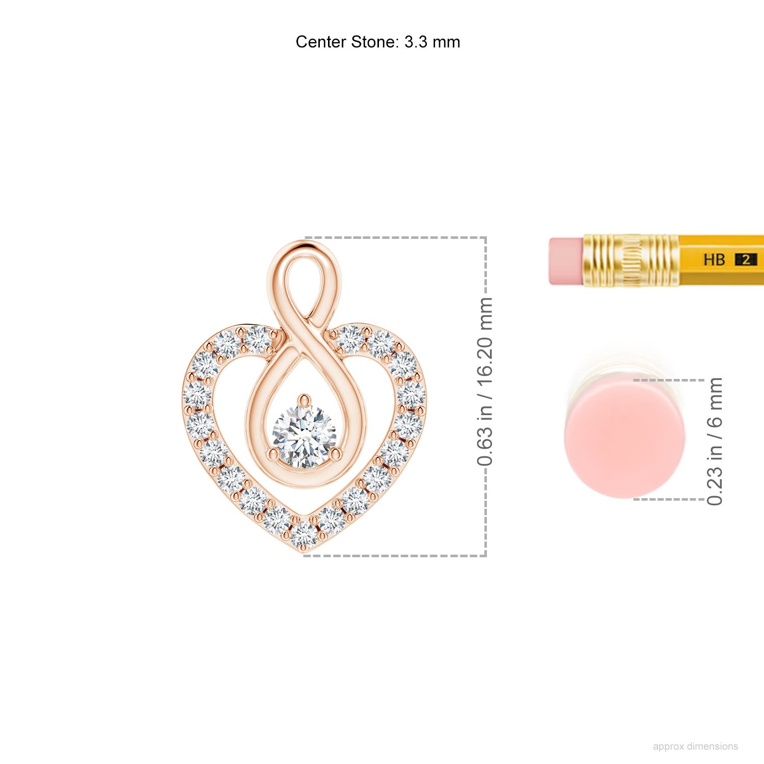 G, VS2 / 0.36 CT / 14 KT Rose Gold