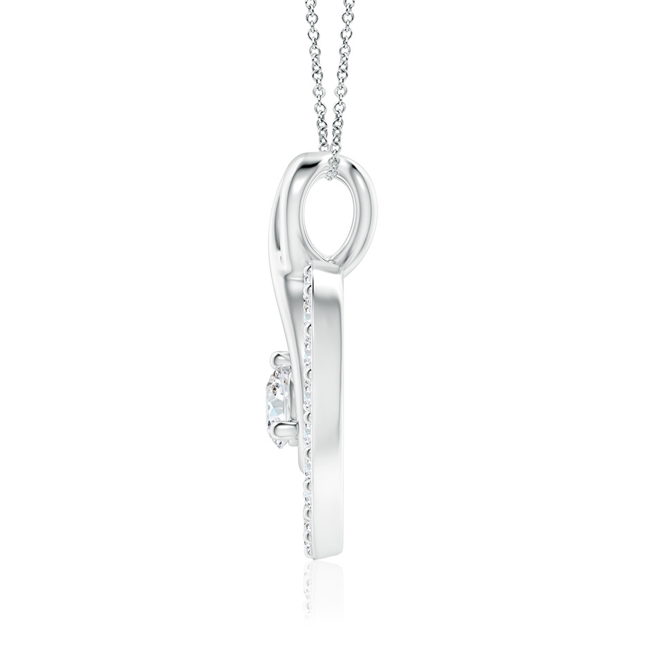 3.3mm GVS2 Diamond Heart Pendant with Infinity Loop in White Gold side 199