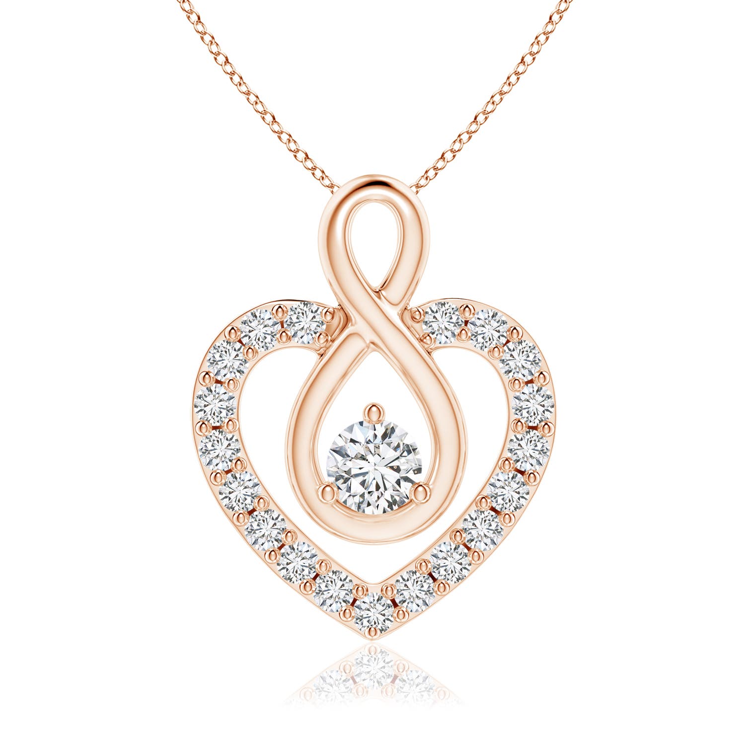 H, SI2 / 0.36 CT / 14 KT Rose Gold