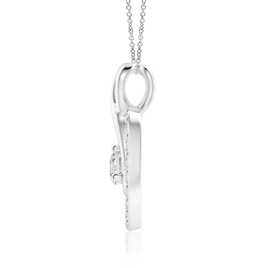 3.3mm HSI2 Diamond Heart Pendant with Infinity Loop in White Gold side 199