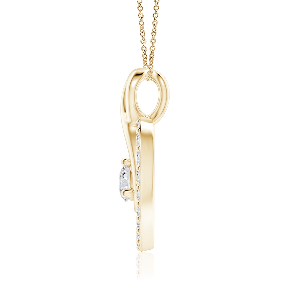 3.3mm HSI2 Diamond Heart Pendant with Infinity Loop in Yellow Gold side 199