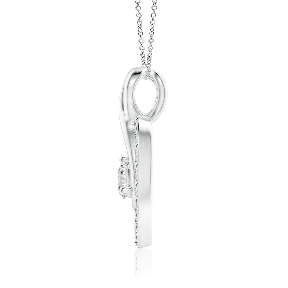 3.3mm IJI1I2 Diamond Heart Pendant with Infinity Loop in White Gold side 199