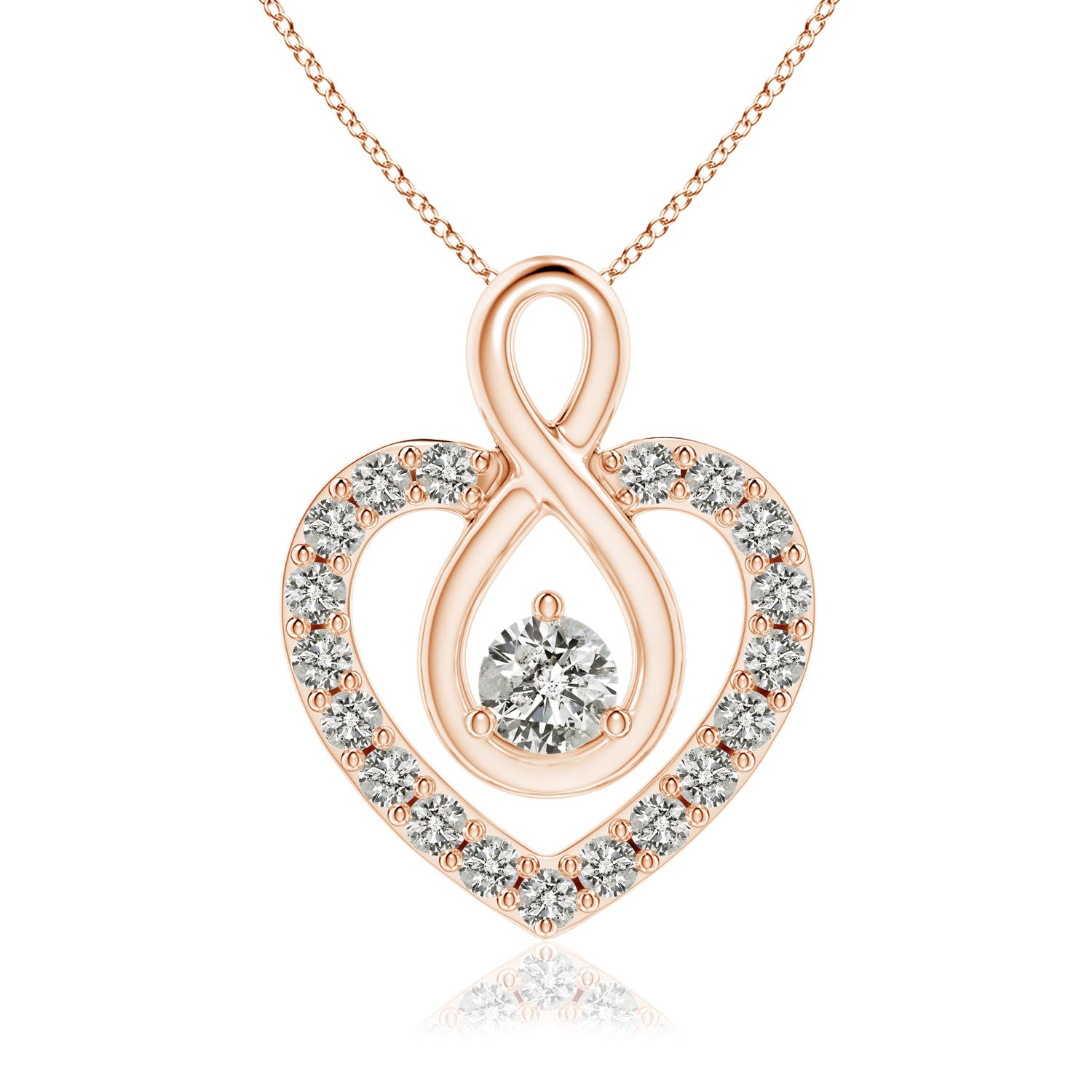 K, I3 / 0.36 CT / 14 KT Rose Gold