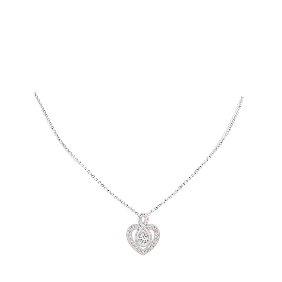 5.1mm HSI2 Diamond Heart Pendant with Infinity Loop in P950 Platinum pen