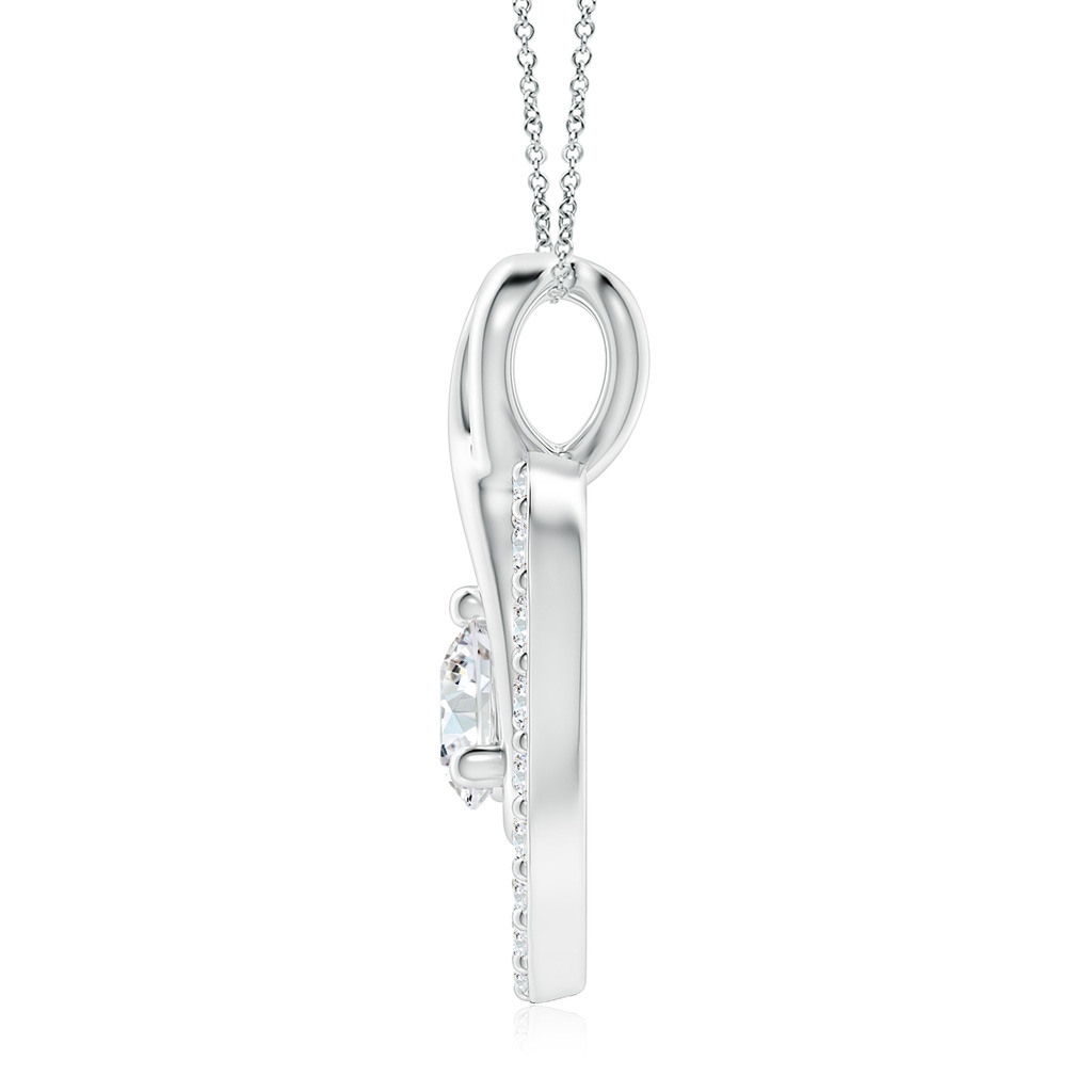5.9mm GVS2 Diamond Heart Pendant with Infinity Loop in P950 Platinum - side 199