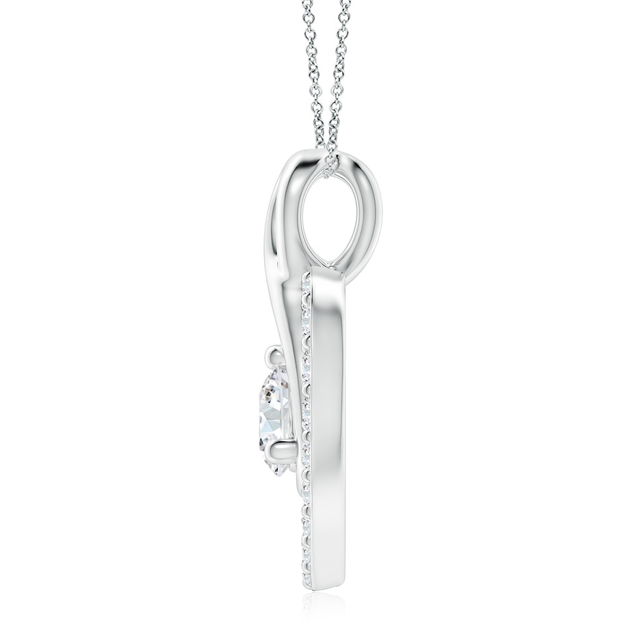 5.9mm GVS2 Diamond Heart Pendant with Infinity Loop in P950 Platinum side 199