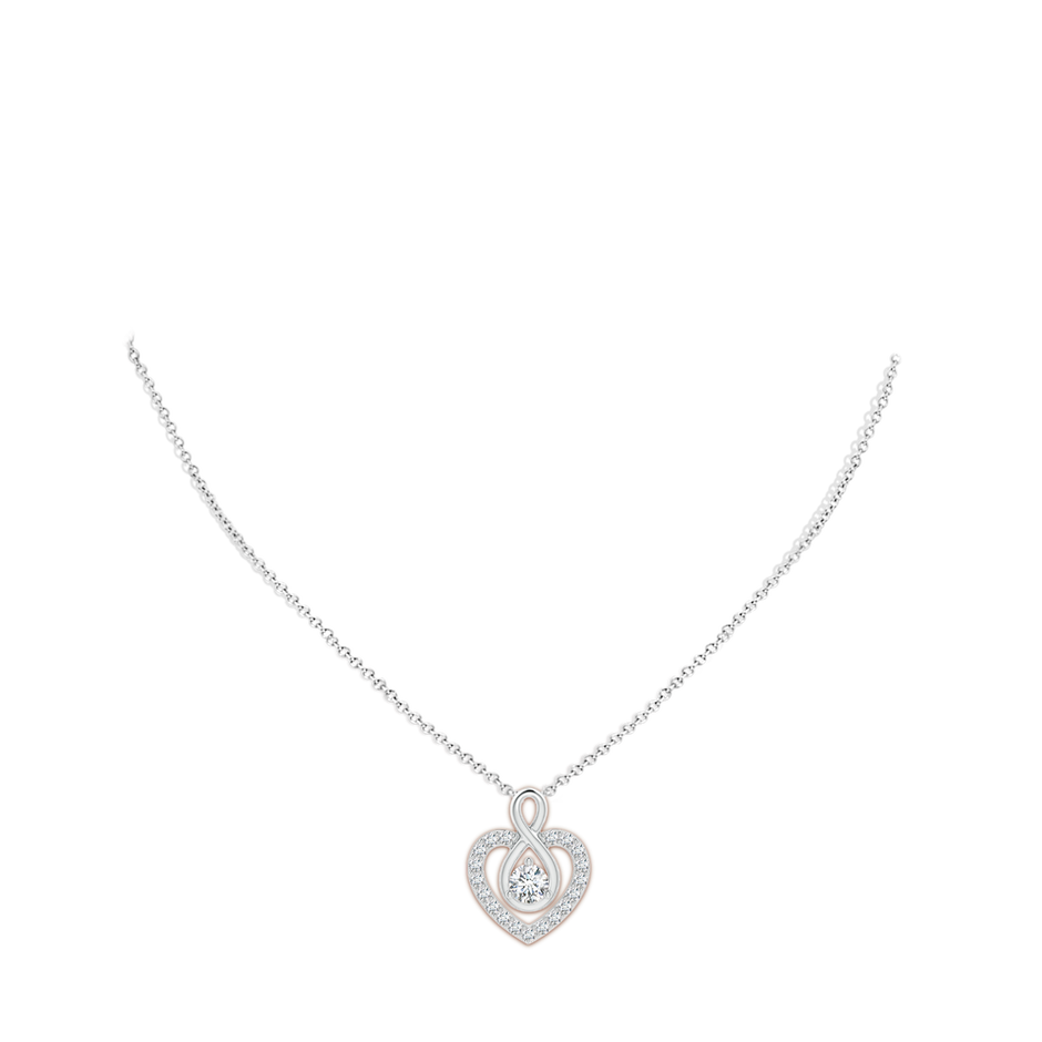 5.9mm GVS2 Diamond Heart Pendant with Infinity Loop in P950 Platinum pen