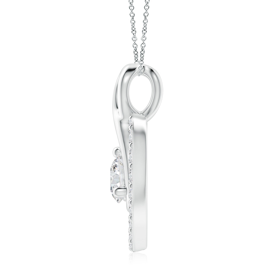 5.9mm HSI2 Diamond Heart Pendant with Infinity Loop in White Gold side 199