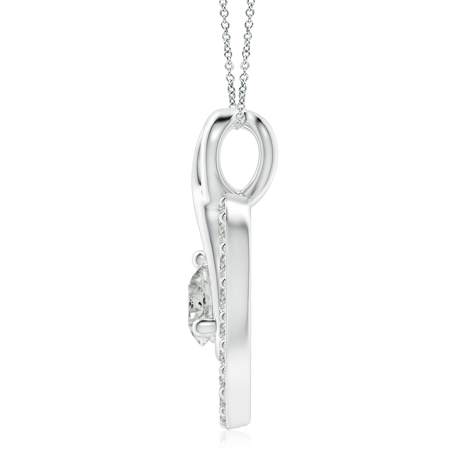 5.9mm KI3 Diamond Heart Pendant with Infinity Loop in White Gold side 199