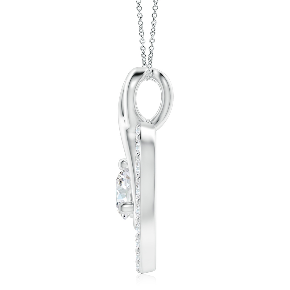 6.4mm GVS2 Diamond Heart Pendant with Infinity Loop in P950 Platinum side 199