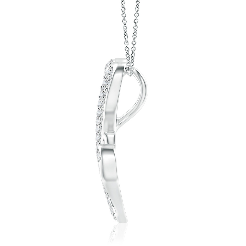 1.2mm HSI2 Diamond Double Heart Infinity Pendant in 18K White Gold side 199