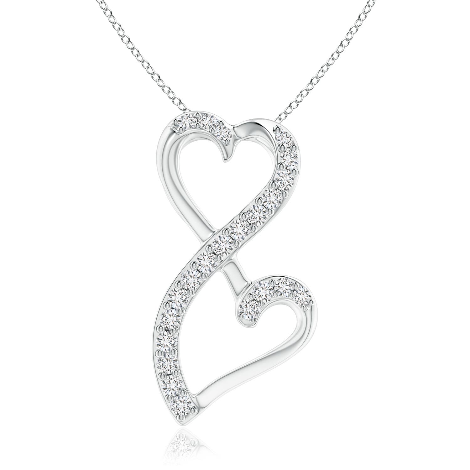 Diamond Interlocking Heart Necklace