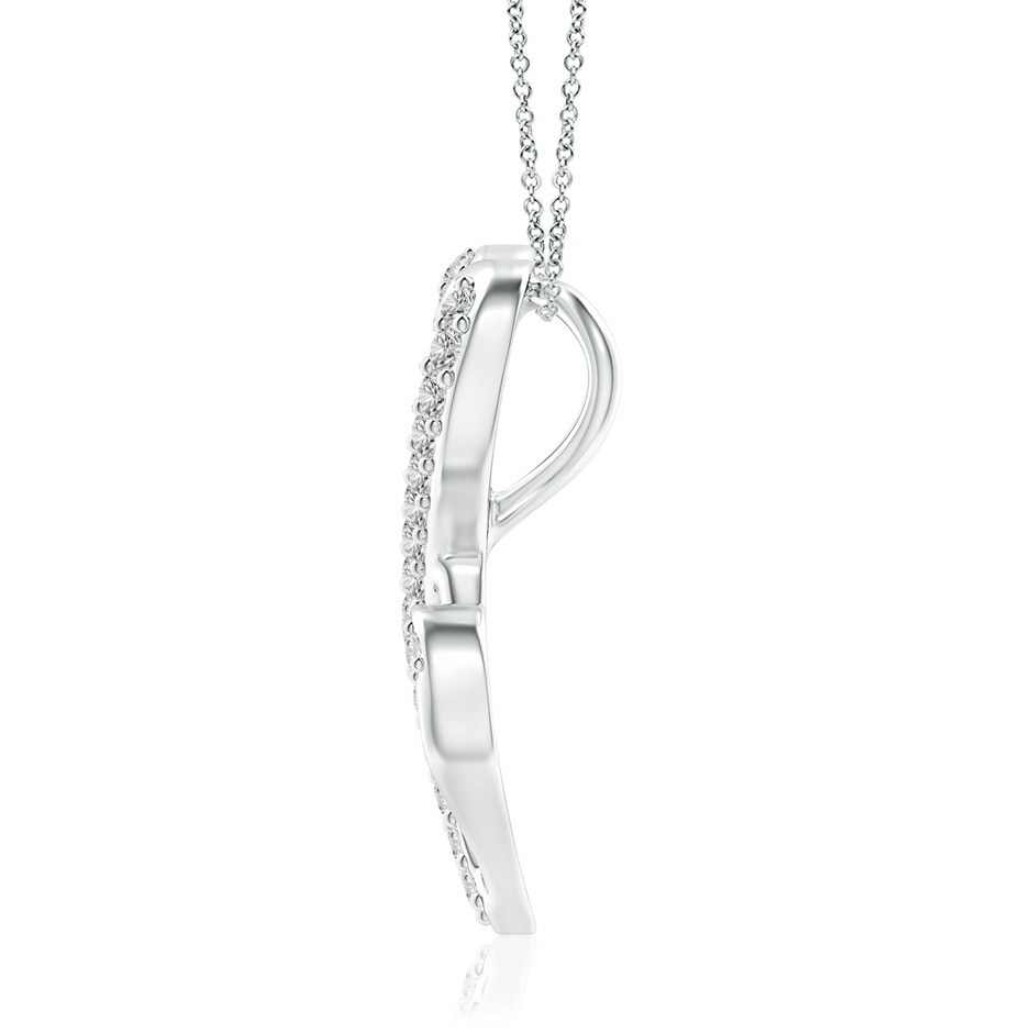 1.2mm IJI1I2 Diamond Double Heart Infinity Pendant in P950 Platinum side 199