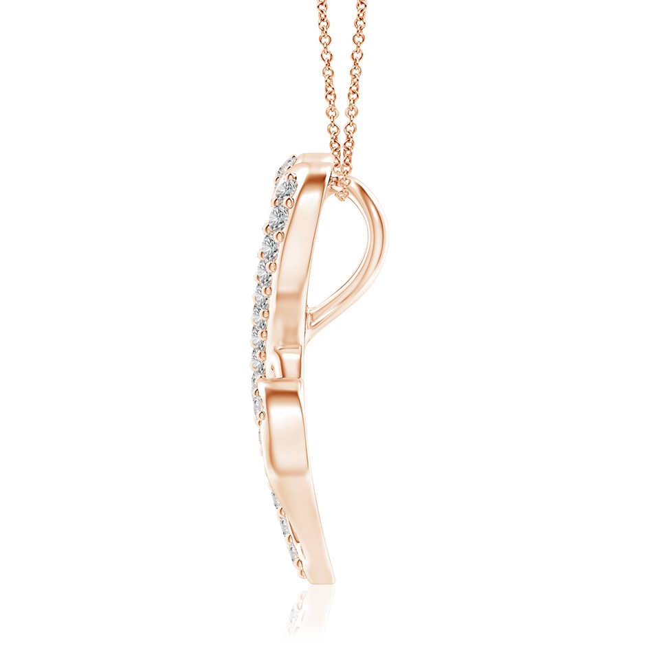 1.2mm IJI1I2 Diamond Double Heart Infinity Pendant in Rose Gold side 199