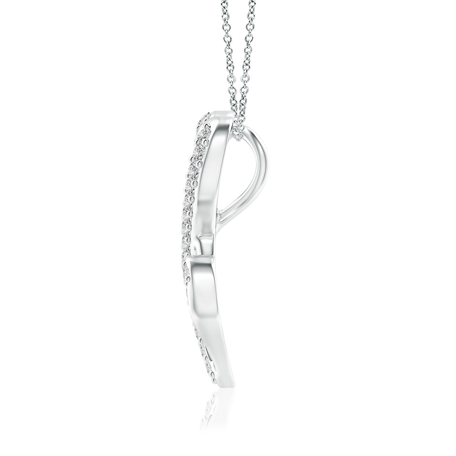 1mm IJI1I2 Diamond Double Heart Infinity Pendant in White Gold side 199