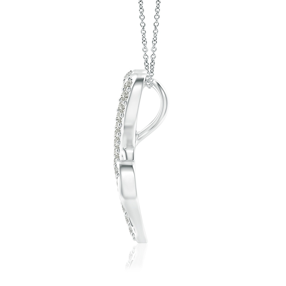 1mm KI3 Diamond Double Heart Infinity Pendant in White Gold side 199