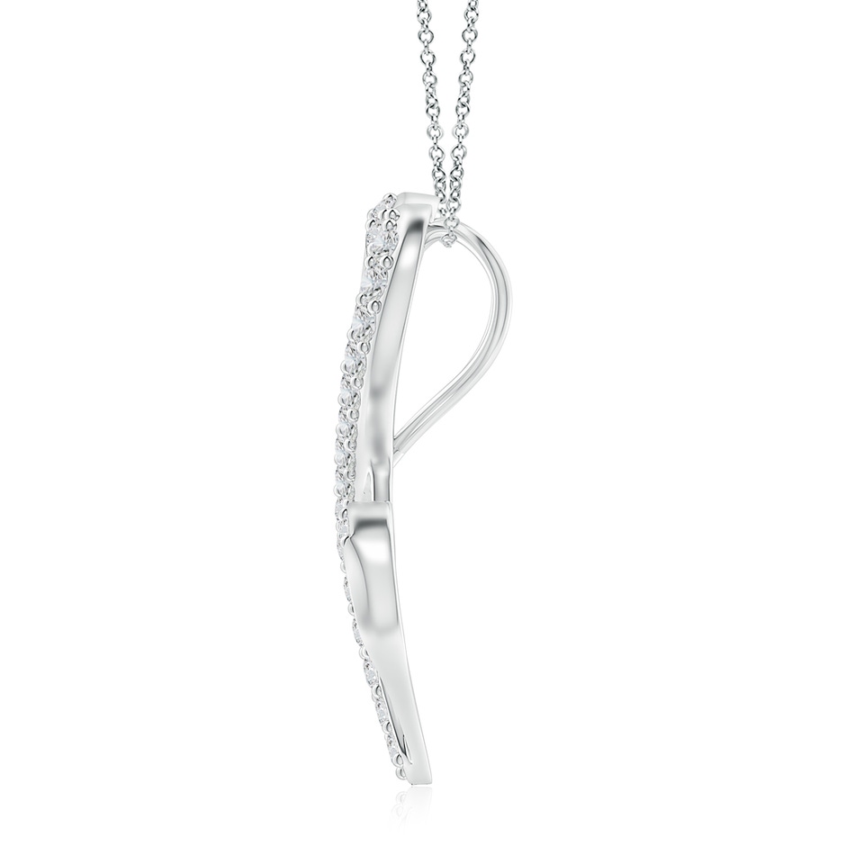 2.25mm HSI2 Diamond Double Heart Infinity Pendant in P950 Platinum side 199