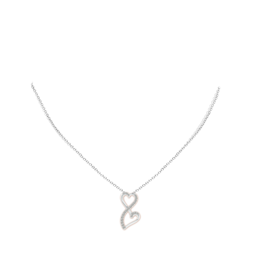 Diamond Double Heart Infinity Pendant