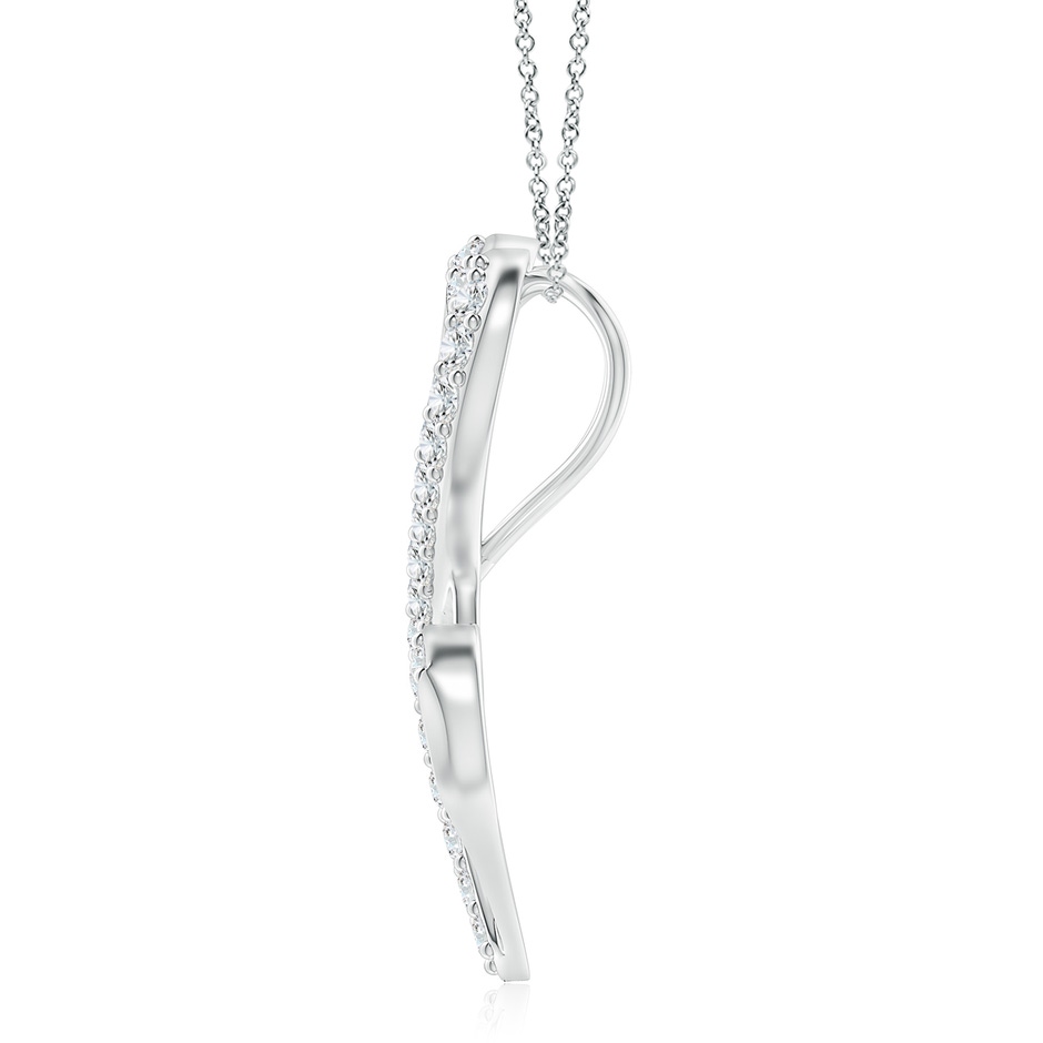 2.6mm GVS2 Diamond Double Heart Infinity Pendant in P950 Platinum side 199