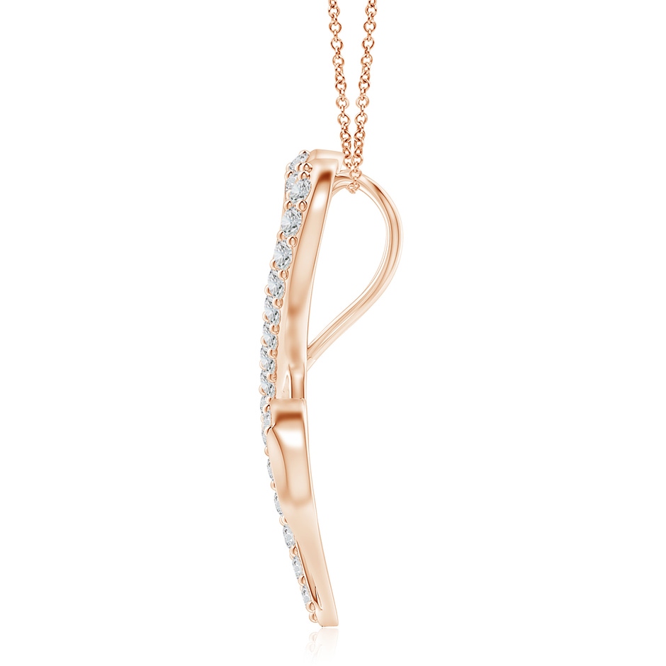 2.6mm HSI2 Diamond Double Heart Infinity Pendant in Rose Gold side 199