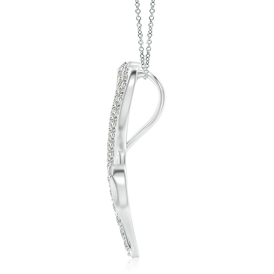 2.6mm KI3 Diamond Double Heart Infinity Pendant in White Gold side 199