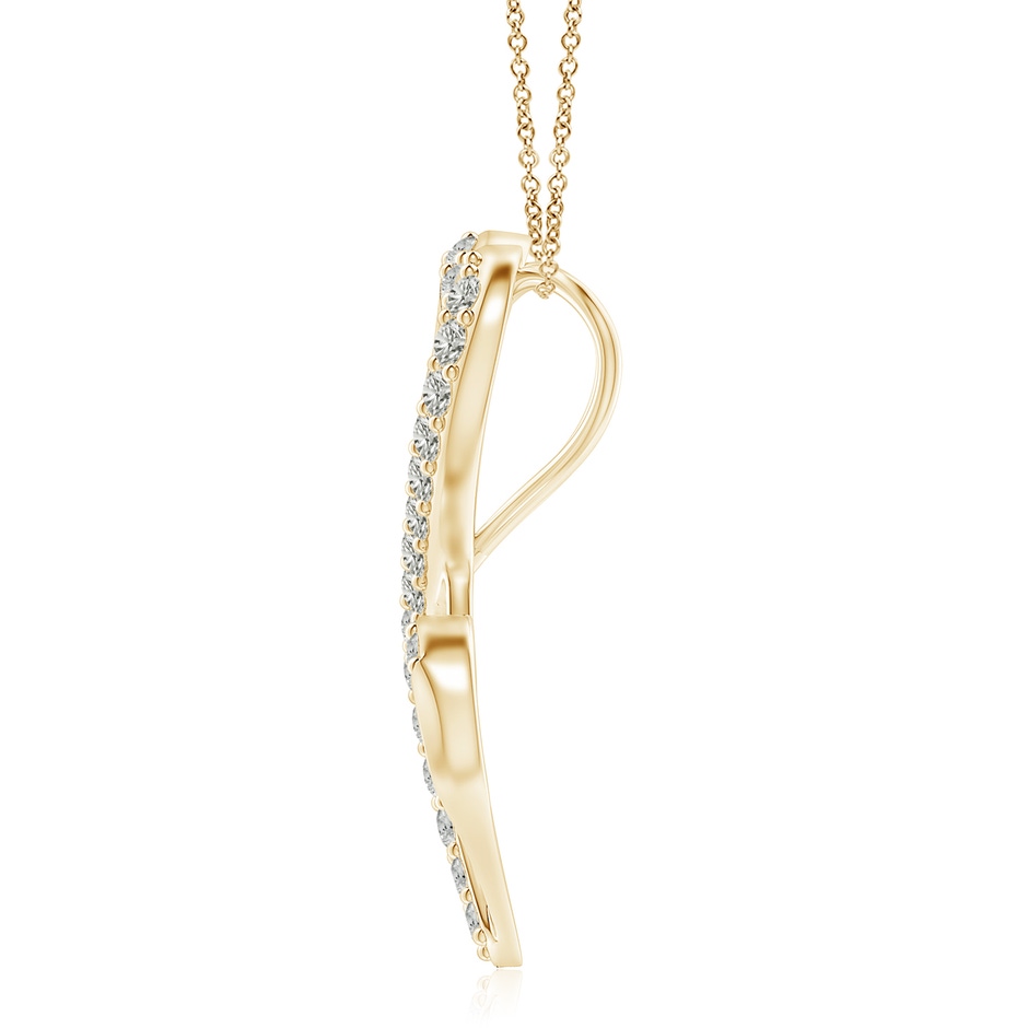 2.6mm KI3 Diamond Double Heart Infinity Pendant in Yellow Gold side 199