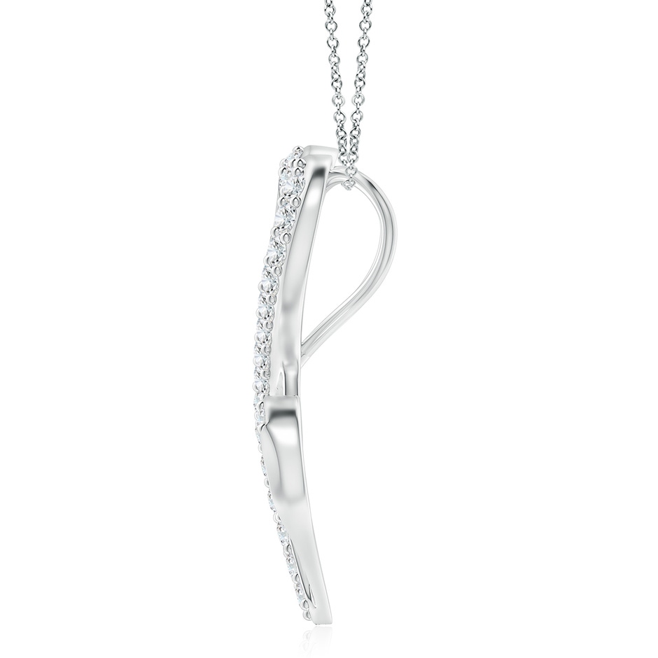 2.9mm GVS2 Diamond Double Heart Infinity Pendant in P950 Platinum side 199
