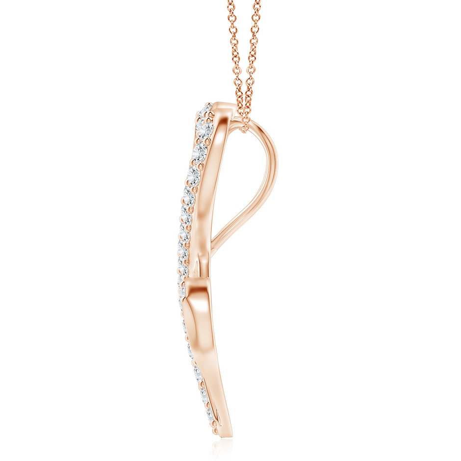 2.9mm GVS2 Diamond Double Heart Infinity Pendant in Rose Gold side 199