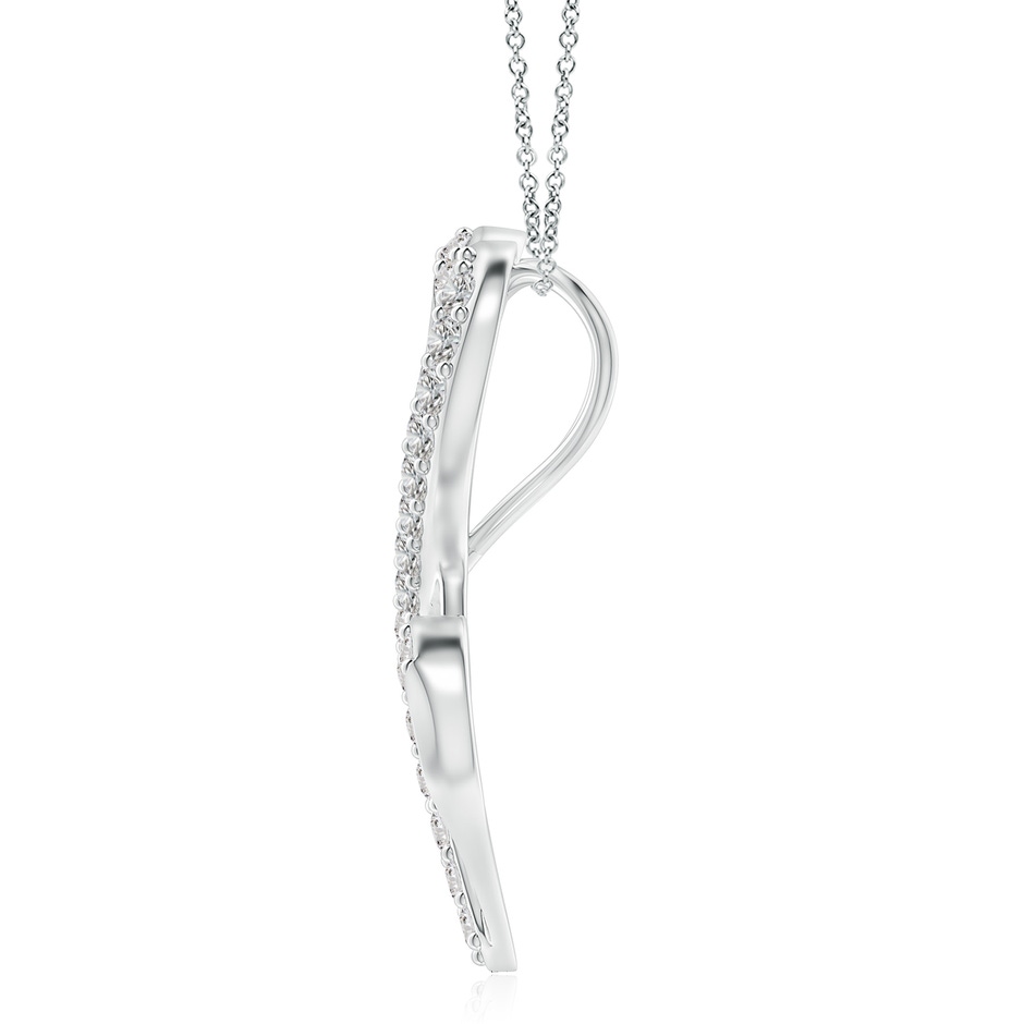 2.9mm IJI1I2 Diamond Double Heart Infinity Pendant in White Gold side 199