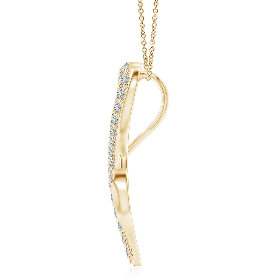 2.9mm KI3 Diamond Double Heart Infinity Pendant in Yellow Gold side 199