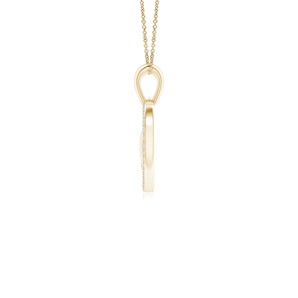 2.5mm HSI2 Diamond Heart & Baby Feet Pendant in Yellow Gold - side 199
