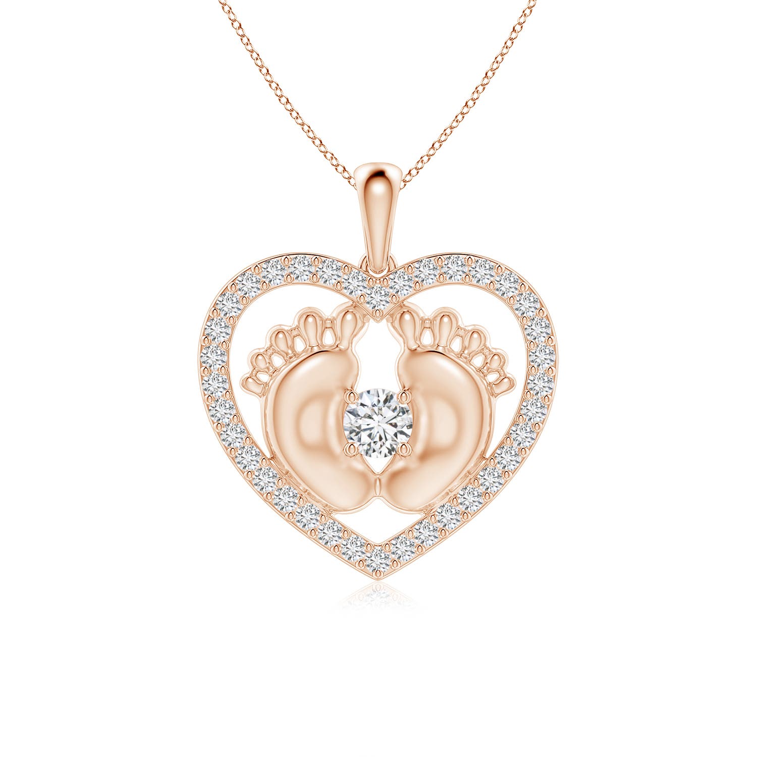 H, SI2 / 1.04 CT / 14 KT Rose Gold