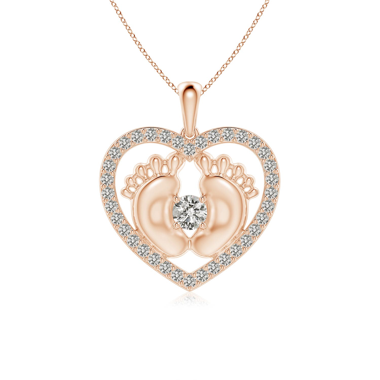 K, I3 / 1.04 CT / 14 KT Rose Gold