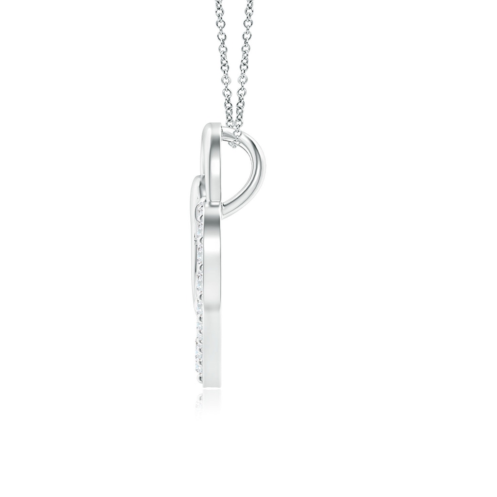 1.5mm GVS2 Diamond Heart Mother & Baby Pendant in P950 Platinum - side 199