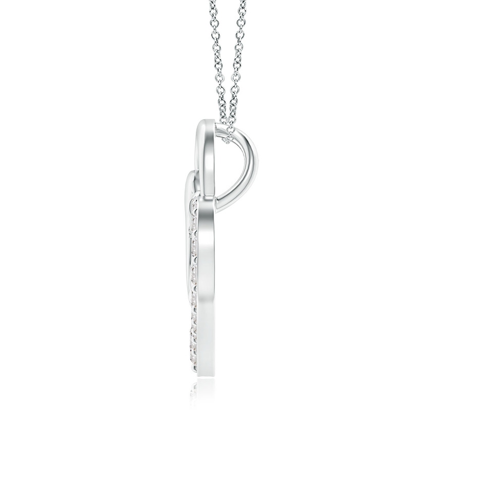 1.5mm IJI1I2 Diamond Heart Mother & Baby Pendant in P950 Platinum side 199