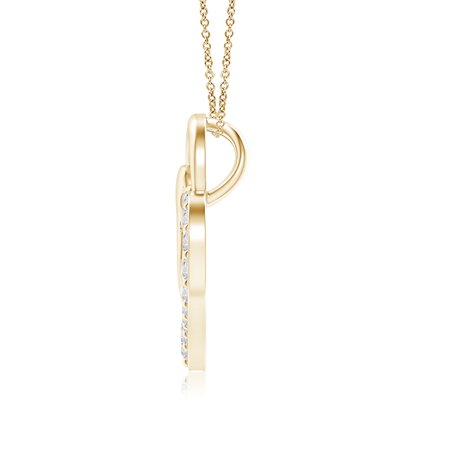 1.75mm HSI2 Diamond Heart Mother & Baby Pendant in Yellow Gold side 199