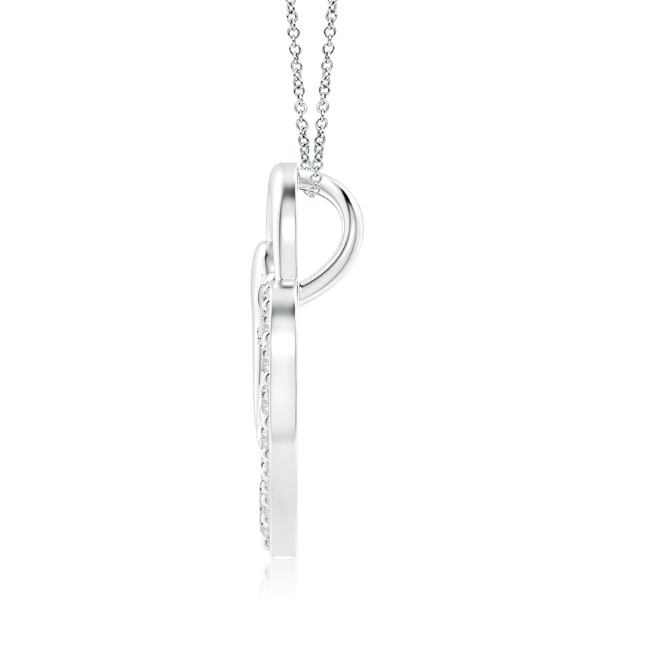2mm IJI1I2 Diamond Heart Mother & Baby Pendant in White Gold side 199