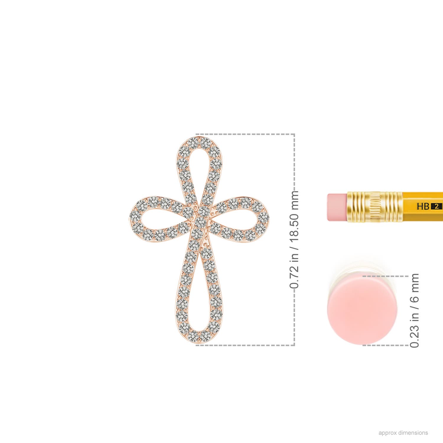 K, I3 / 0.21 CT / 14 KT Rose Gold