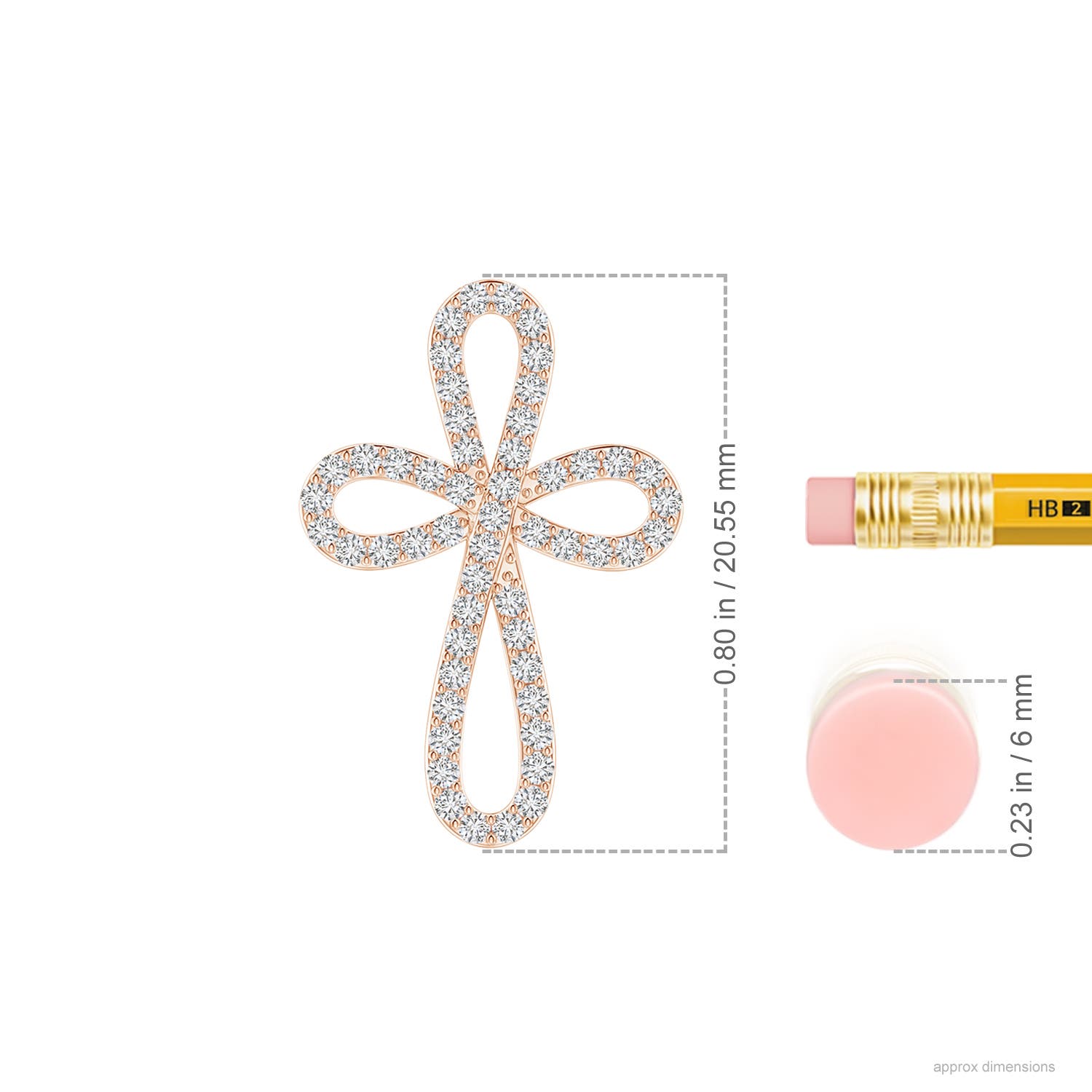 H, SI2 / 0.27 CT / 14 KT Rose Gold