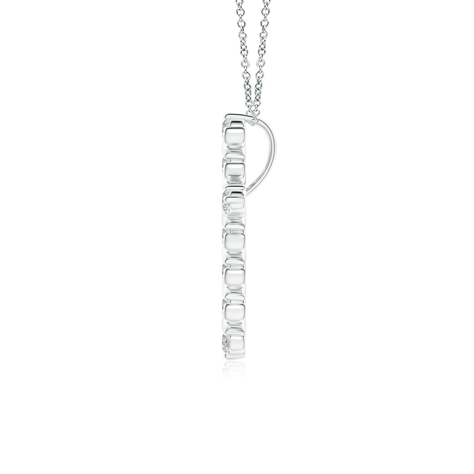 1.6mm KI3 Prong and Bar Set Diamond Cross Pendant in P950 Platinum side 199