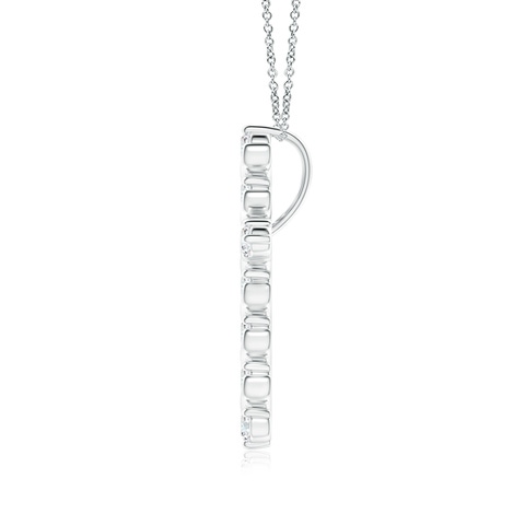 1.9mm GVS2 Prong and Bar Set Diamond Cross Pendant in 18K White Gold