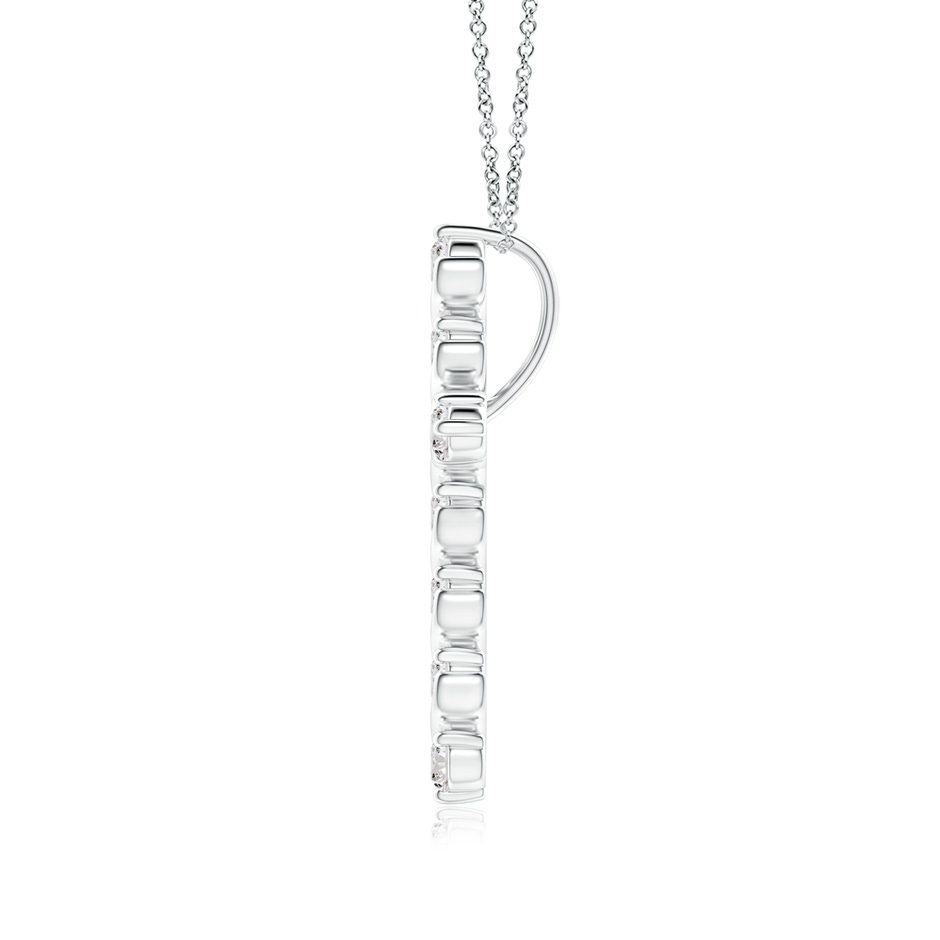 1.9mm IJI1I2 Prong and Bar Set Diamond Cross Pendant in P950 Platinum side 199